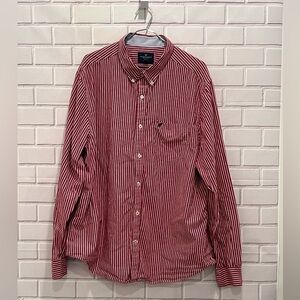AMERICAN EAGLE men long sleeve button down shirt/size XXL